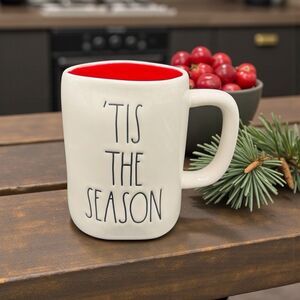 Rae Dunn ’Tis the Season Christmas Mug Red Interior – Artisan Collection